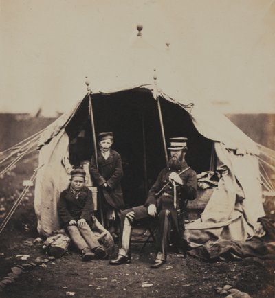 Lieutenant-Colonel Studholme Brownrigg, CB and the Russian Boys, from an Album of 52 Photographs Associated with the Crimean War, 1855 by Roger Fenton